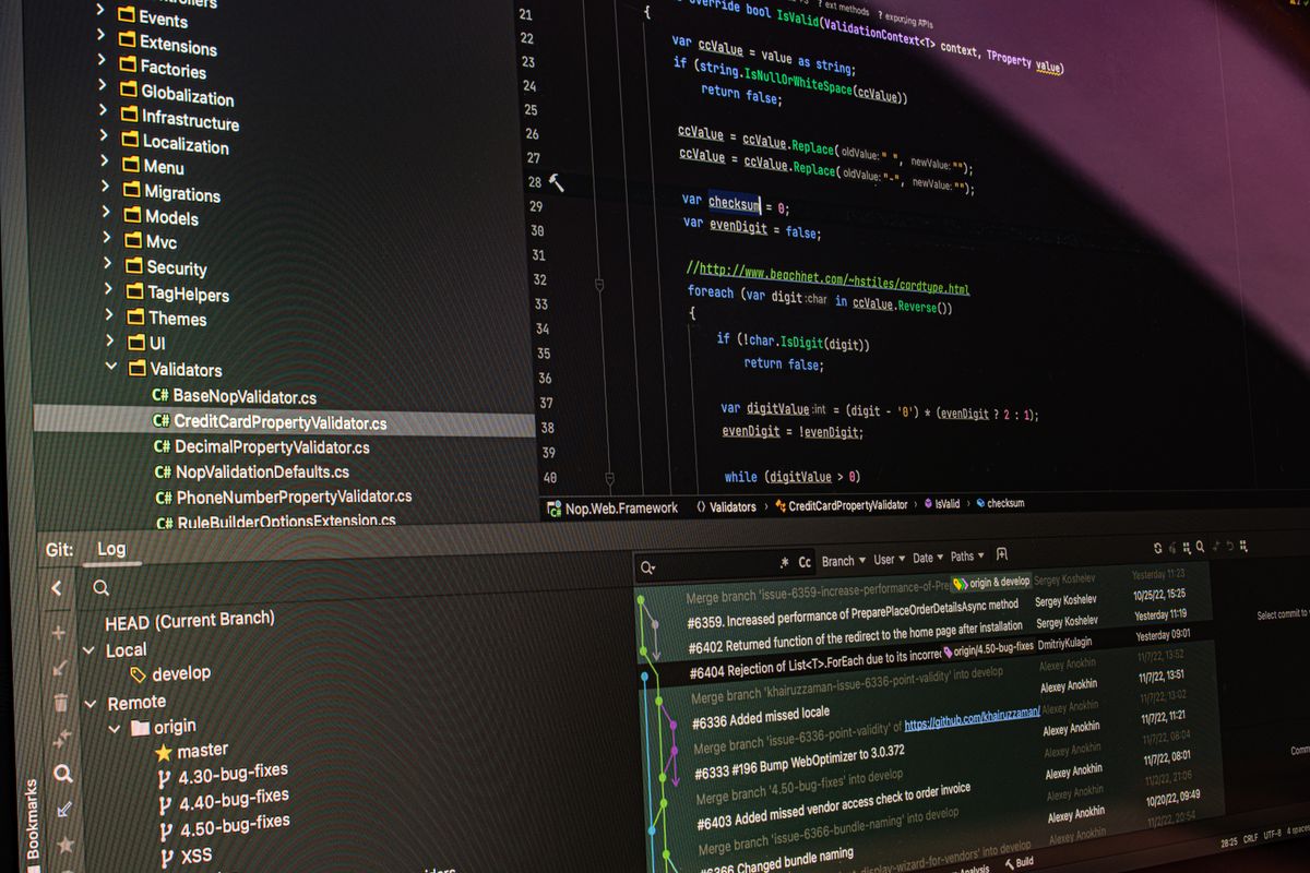 Éditeur de code et outils de développement
